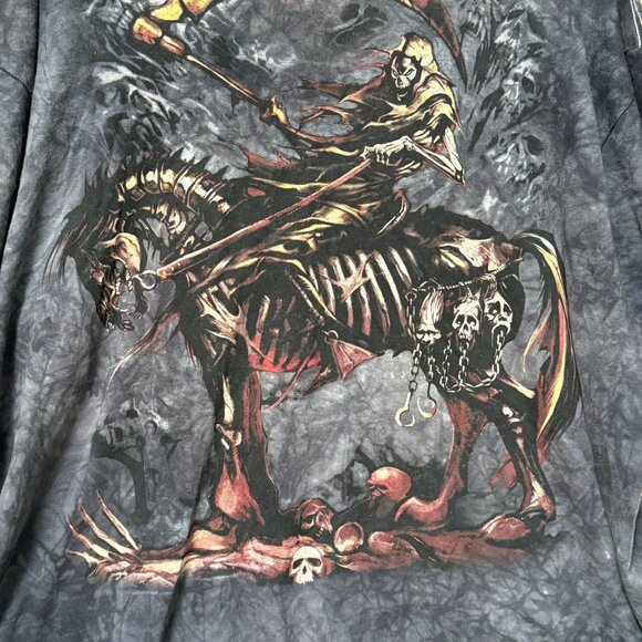 Vintage Reaper Grim Rider Graphic T-Shirt Men’s 2XL Oversized Vintage Dark Tee - Picture 3 of 10